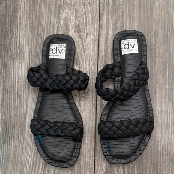 DV Black Braided Sandals - Picture 1 of 1